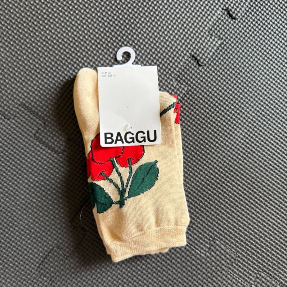 Baggu Cherry Socks Brand New